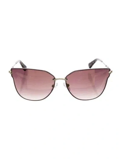Pre-owned Balmain Oversize Gradient Sunglasses In Brown