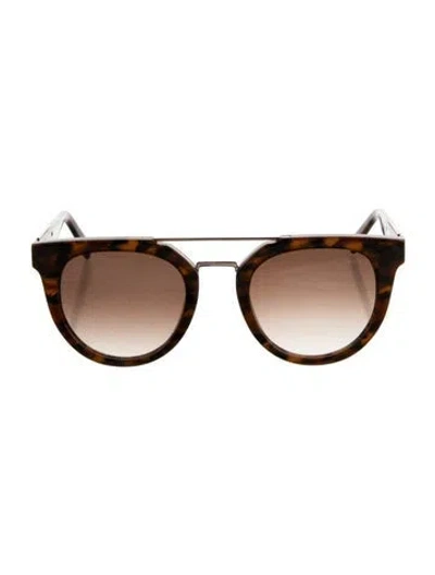 Pre-owned Balmain Oversize Gradient Sunglasses In Brown