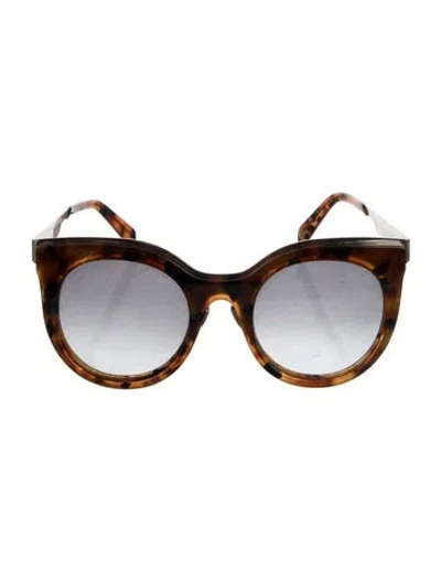 Pre-owned Balmain Oversize Gradient Sunglasses In Brown