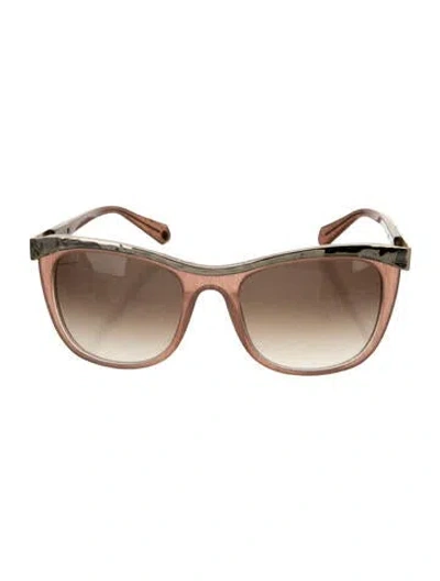 Pre-owned Balmain Oversize Gradient Sunglasses In Pink