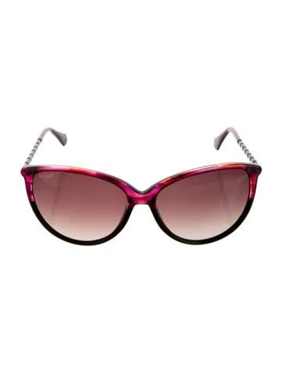 Pre-owned Balmain Oversize Gradient Sunglasses In Purple