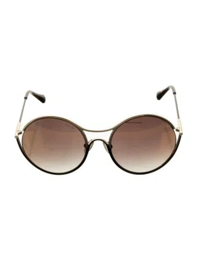Pre-owned Balmain Oversize Gradient Sunglasses In White