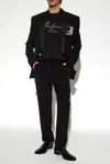 Balmain Signature Embroidered T-shirt In Black