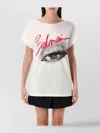 Balmain Women's Boatneck Eye Print Top