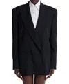 Balmain Grain-de-poudre Double-breasted Blazer In Black