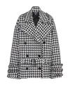 Balmain Oversized Houndstooth-print Jacket In Black