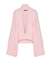 Balmain Balloon-sleeve Sweater In Pink