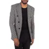 Balmain Oversized Monogrammed Blazer In Black
