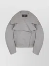 Balmain Oversized Wool Caban Featuring Pockets In Gray