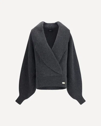 BALMAIN OVERSIZED WRAP-EFFECT SWEATER