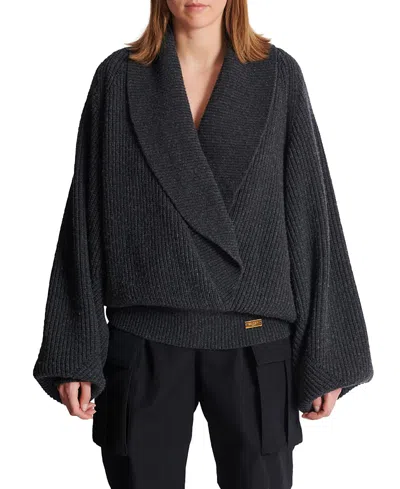 BALMAIN OVERSIZED WRAP KNIT JUMPER