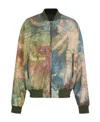Balmain Men's Sky Print Reversible Bomber Jacket | Size 50 | Ah0tf355cd83 In Green