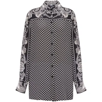 BALMAIN BALMAIN PAISLEY-PRINT SILK SHIRT