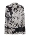 Balmain Paisley-print Silk Shirt In Black