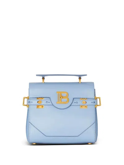 Balmain Pale Blue Top-handle Shopping Bag For Women