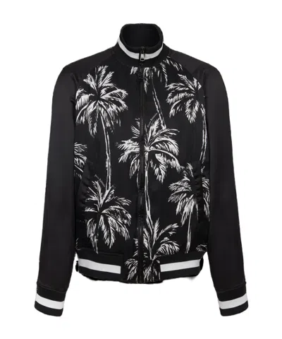 BALMAIN BALMAIN ALL-OVER PRINTED ZIP UP COAT