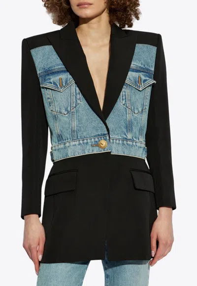 BALMAIN PANELED BUTTONED BLAZER