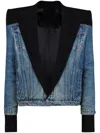 Balmain Panelled Blazer In Blue