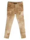 Balmain Panelled Jeans In Brown