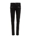 Balmain Cotton Blend Black Denim Jeans With Multi-pocket Design In Black
