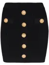 Balmain Women High Waist Buttoned Mini Skirt In Black