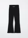 Balmain Cotton Jersey Flared Leggings In Schwarz