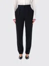 Balmain High-waisted Structured Trousers Featuring Pleats In Black