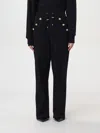 Balmain Regular Fit Jogging Trousers With Gold Detailing In 黑色