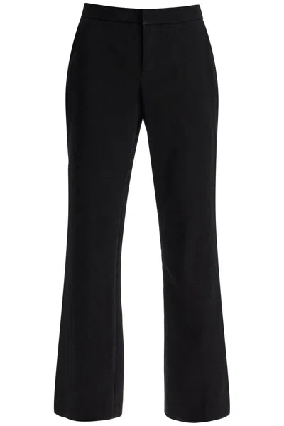 Balmain Elegant Bootcut Crepe Pants In Black