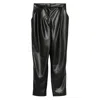 Balmain Faux-leather Trousers In Black
