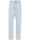 Balmain Mid-rise Straight Jeans In Bleujeancl