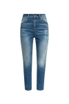 Balmain Women's 5 Pkts Medium Blue Slim Jeans In Blue