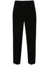 Balmain Straight Cropped Trousers In Black