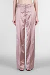 Balmain Pants In Rose-pink Viscose In Rose-pink