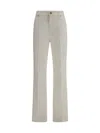 Balmain White Cotton Straight-leg Jeans In White