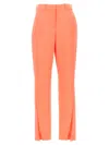 Balmain Pink Side Slits Pants In Orange