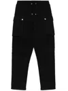 Balmain Ribbed-panel Track Pants In Black