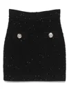 Balmain Button-embellished Skirt In Black