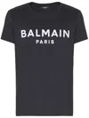 Balmain Logo Print T-shirt In Black