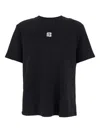 Balmain Black Crewneck T-shirt With Logo Print On The Front In Cotton Man In Black