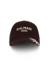 Balmain Logo-embroidery Baseball Cap In Pink