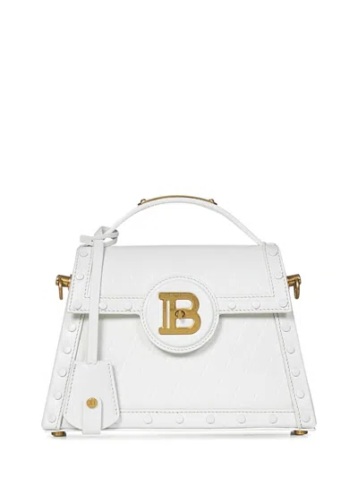 Balmain Paris B-buzz Dynasty Handbag In White