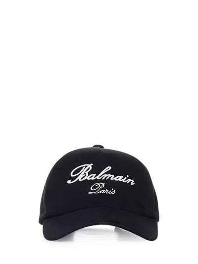 Balmain Paris Signature Hat In Black
