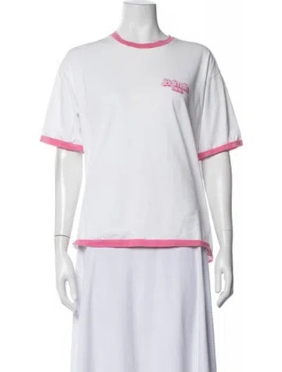 Pre-owned Balmain Paris Barbie Graphic Print T-shirt In White