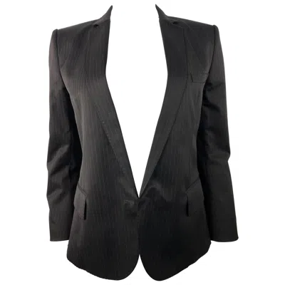 Pre-owned Balmain Paris Black Tuxedo Blazer Jacket Size 40