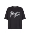 Balmain Logo-print Cotton T-shirt In Black