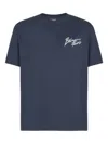 Balmain Navy Blue Cotton T-shirt In Blue