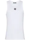 Balmain Logo-embroidered Tank Top
