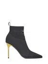 Balmain Ankle Boot High Heels Ankle Boots In Black Cotton