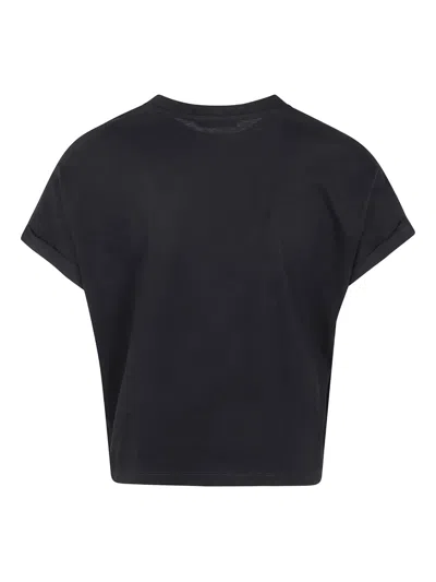 Balmain Paris Cropped T-shirt In Black